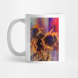 Sunflowers Mixed Media 11 Mug